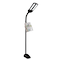 OttLite Black Dual Shade LED Floor Lamp with USB Charging Station